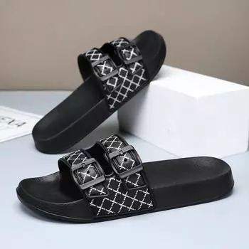 Large size slippers men s 2025 summer new Birkenstock one-word slippers 48 size cool slippers slippers 39