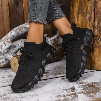 Large size sports women s shoes breathable fly-woven socks shoes one pedal lazy shoes 36 оранжевый