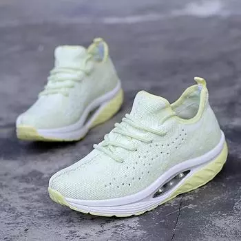 Large size women s shoes fashion sports leisure air cushion women s shoes summer breathable mesh fly-woven rocking shoes women 2085 35