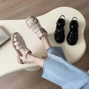 Женские свадебные босоножки большого размера 35 чёрный