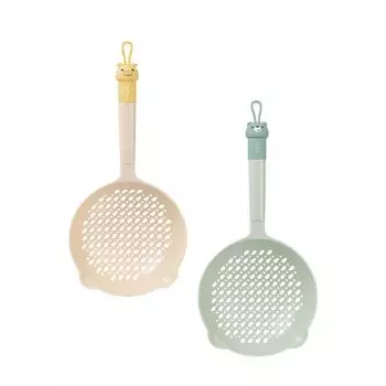 Large Slotted Spoon Long Handle Cooking Skimmers Cooking Strainer Ladle for Noodles Dumpling Draining Vegetables Scooping светло-зеленый