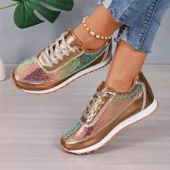 Large Sport Women s 2024 New Thick Bottom Flat Heel Round Head Strap Casual Women s Single Shoes, Size 43 36 золотой