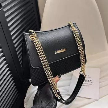 Large stone pattern shoulder bags for women PU leather crossbody bags pink bags Shopper clutch bag chains