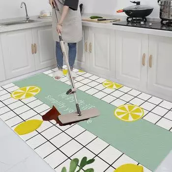 Большой водонепроницаемый и маслостойкий кухонный коврик, нескользящий коврик для балкона, бытовой дверной коврик, противопадающий коврик для детской комнаты 60 x 90cm