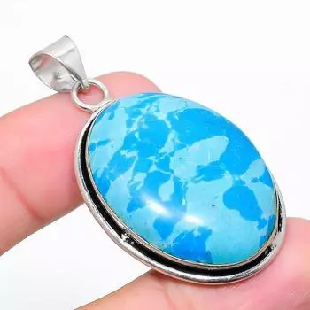 Larimar Gemstone 925 Sterling Silver Jewelry Pendant 1.97 r2q03 синий