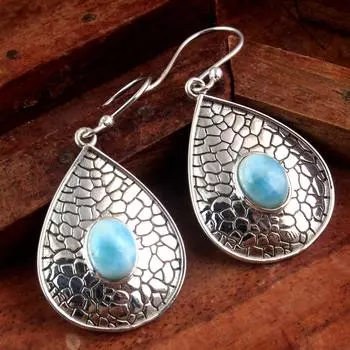 Ларимар Гранат Перидот Лабрадорит Зеленый Оникс Серьги ручной работы Стерлингового Серебра 925 Пробы Женские Ювелирные Изделия синий