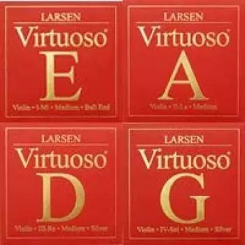 LARSEN Virtuoso Violin струнный комплект E струна конец петли ADG (Средний калибр, + тетива)