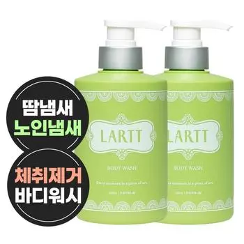 LART Noneral Elderly odor, удаление запаха пота и тела, натуральный гель для душа, ароматный, 2 шт., 500 мл