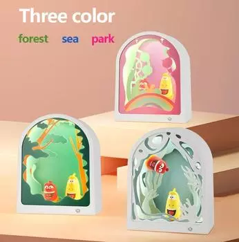 Larva Cartoon Toys Настольные лампы Подлинная авторизация IP Корея Larva Забавная ночная лампа Прикроватная атмосфера Светильник для детской комнаты Sea&3W USB Plug