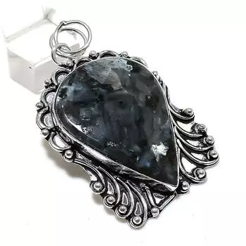 Larvikite Gemstone Handmade 925 Sterling Silver Jewelry Pendant 2.56 b5H81