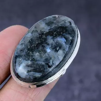 Larvikite Stone Gemstone Handmade 925 Steling Silver Jewelry Ring Size 7 S4f49