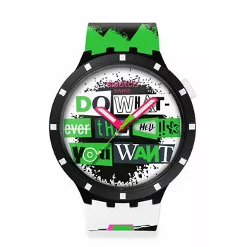 LASH OUT SB03B701 Черный [Swatch] Наручные часы, чёрный