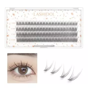 LASHIDOL Частичные накладные ресницы Накладные ресницы Самостоятельные накладные ресницы Натуральные Популярные DIY Накладные ресницы Легко 9-12 мм (вишня в цвету) (Рыбий хвост Айела