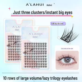 LashPro: Easy 3-Step Segmented False Eyelashes - Pure Desire Style for Photogenic Beginners 10-row trilogy