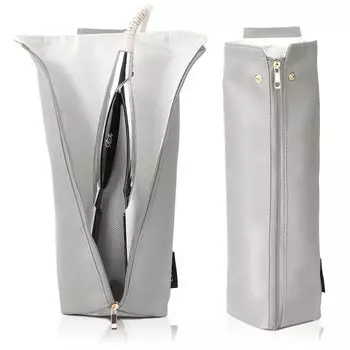 LASIEM чехол для щипцов для завивки волос Термостойкий чехол для щипцов для завивки волос Хранение портативных выпрямителей для волос Подвешивание предотвращает перемещение серый