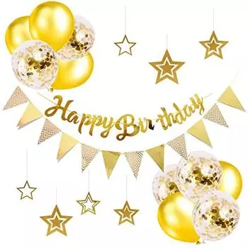 Lasocy Украшения на день рождения Воздушные шары на день рождения Украшения Воздушные шары С ДНЕМ РОЖДЕНИЯ Гирлянда Легко украсить Простые украшения на день рождения Мальчики