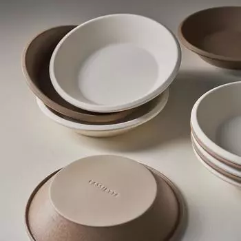 LASSIETTE DILLO Art Objet Низкая большая миска Столовая посуда Коричневый/Белый коричневый