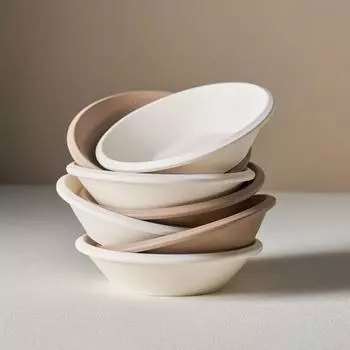 LASSIETTE DILLO Art Objet Низкая маленькая миска Столовая посуда Коричневый/Белый коричневый