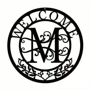 Last Name Metal Signs Last Name Sign Family Name Sign Metal Sign Metal Wall Art Split Monogram Birthday Gift