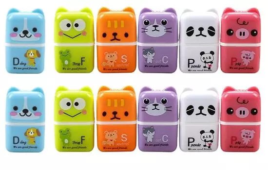 Ластик Animal Roller Wiper Eraser Канцелярские товары du of (Пон Монд) (Сет 12)
