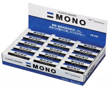 Ластик для карандашей Tombow MONO PE03 30 шт. PE-03A-30P белый