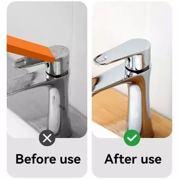 Ластик для удаления ржавчины на стекле, скребок для зазоров, многофункциональный, многоразовый, без царапин, для дома, ванной, кухни, кастрюли, плиты, резиновая щетка 1PC оранжевый