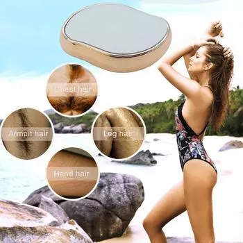 Ластик для волос Crystal Hair Eraser Физический ластик для удаления волос Безопасный эпилятор Многоразовый, легкоочищаемый, для красоты тела, стеклянный инструмент для удаления волос Bleame