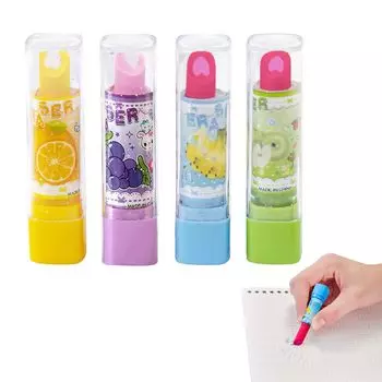Ластик Doyime Mini Lip Cute Cute для карандашного класса, смешанные цвета [4 шт.] Ластик, форма, помада, ластик, дети, ластик, школа, награда,