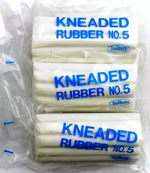 Ластик Holbein для рисования, резиновая замешиваемая х набор из 3 наклеек белого цвета № 5 (большой) (Мини включен)