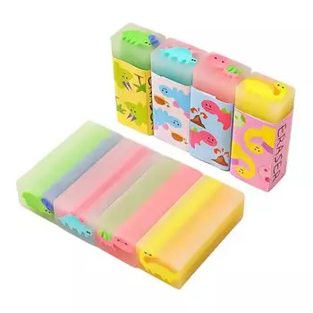 Ластик Mecyhomu Arch для учеников начальной школы, изучающих милый новый рисунок динозавра, набор ластиков для карандашей, канцелярские принадлежности, новинка, школьный офис, дети белый