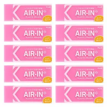 Ластик PLUS Air Inn Motto Anshin Neon Color Pink 28 г 10 шт ER-100CN 36-963 розовый