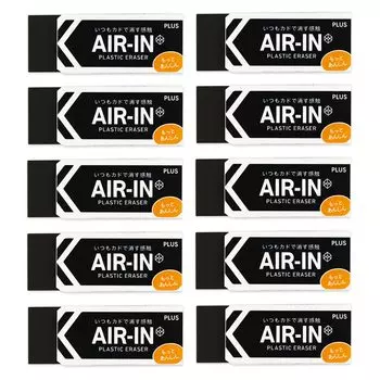 Ластик Plus Motto Anshin черный 28 г 10 шт. Air-in ER-100BN 36-973 10 чёрный