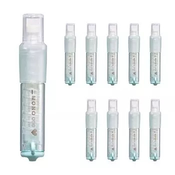 Ластик Tombow Pencil MONO Pale Green Pencil Type Rotating 10 шт. EH-SSM62L-10P бледно-зеленый