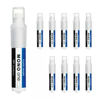 Ластик Tombow Pencil Pen Type MONO Mono One Mono Color Type Pen Type 10 шт. Вращающийся держатель ластика (Короткий ластик) ЭХ-ССМ-10П