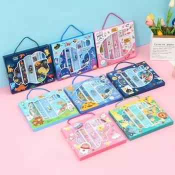 Ластики 6 в 1 набор канцелярских принадлежностей подарок детский сад подарок на день рождения призы милый учебный набор канцелярских принадлежностей Baby Bear