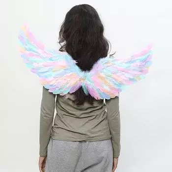 Ласточка Красочные крылья ангела из перьев Нимб Волшебные палочки Косплей Эластичные ремни Дети Взрослые Свадьба Хэллоуин Рождество День рождения Par S