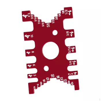 Ласточкин хвост Jig Tenon Caliper алюминиевый сплав Высокая точность для измерения высоты Универсальные плотницкие работы красный