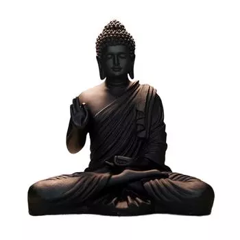 Latest Handicrafts Buddha Idol Statue Showpiece Gift Gifting Item Polystone Home Decor Decoration 1 piece Black