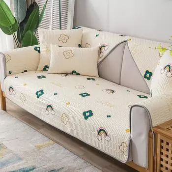 LaTeX диванная подушка, летняя новая нескользящая ледяная шелковая летняя подушка, мультяшный крутой чехол для дивана, ткань 70*70cm