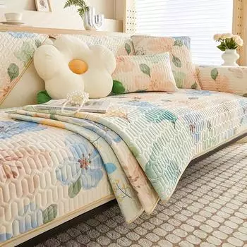 LaTeX Диванная Подушка Лето Лето Ледяной Шелк Летний Коврик Диванная Подушка Четыре сезона Универсальный Легкий Роскошный Полотенце Для Спинки Современная Подушка 70*70cm