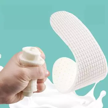 Latex Sport Insoles Soft High Elasticity Shoes Pads Orthotic Breathable Deodorant Shock Absorption Cushion Arch Support Insole 35-36 белый