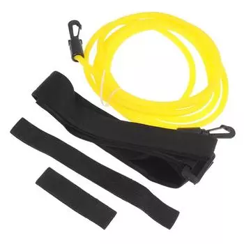 Latex Tubes Swimming Pool Exerciser Elastic Swim Training Resistance Belt жёлтый