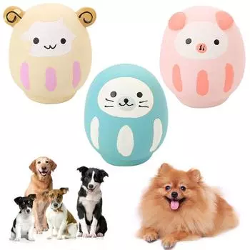 Латексная игрушка для собак с антистатическим эффектом, пищащая, укус животного, щенка, моляры синий