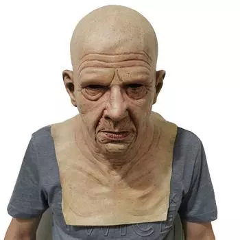 Латексная маска для танцев на вечеринке в стиле лысого старика, Хэллоуин, Рождество, Пасха, карнавал