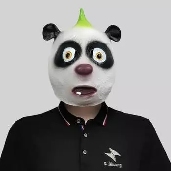 Латексная маска головы панды для всех случаев, включая Хэллоуин, дни рождения и