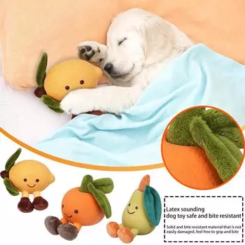 Латексная плюшевая игрушка для жевания собак из серии «Фрукты» интерактивная игрушка для домашних животных One Size