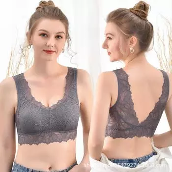 Латексная подкладка с кружевной спинкой, топ без стального кольца, сексуальное нижнее белье для сна, женское, большого размера, с подкладкой для груди, антибликовое покрытие для груди average size (80-62.5kg recommended) жёлтый