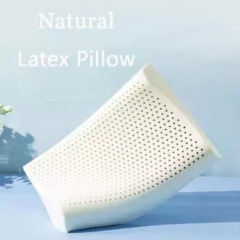 Латексная подушка, тайская натуральная латексная подушка с эффектом памяти, шейная подушка для взрослых, подушка для сна, подушка для общежития, бытовая 50x30cm