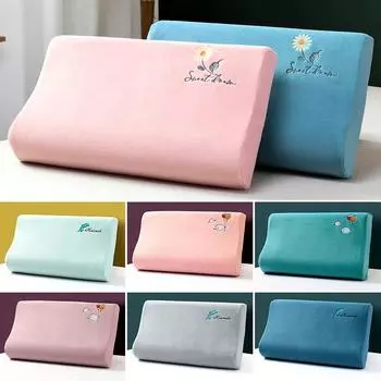 Латексная зимняя термонаволочка Детская бархатная стираная детская наволочка с эффектом памяти Вышитая однотонная плюшевая наволочка S