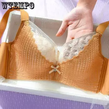 Латексное нижнее белье для женщин больших размеров, тонкий, собранный, парный, регулируемый бюстгальтер без стальных колец, поддерживающий, антипровисающий бюстгальтер 34/75B розовый